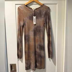 NWT L'AGENCE Earthy Tie-Dye Long Sleeve Tshirt/dress